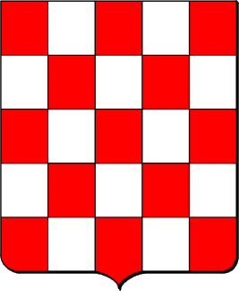 Echiqueté de gueules et d'argent